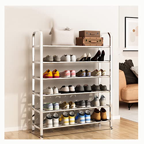 RSLEE Schuhaufbewahrung Schuhregal aus Metall einfaches Schuhregal Wohnzimmer Schuhregal platzsparend Schuhregal Ständer Halter Schuhregal aus Edelstahl Schuhregal
