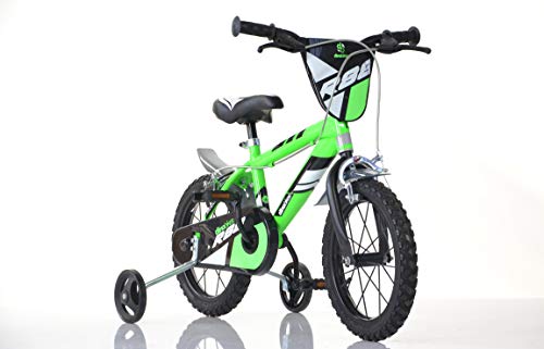 Jungen Kinderfahrrad grün 416U Jungenfahrrad 16 Zoll TÜV geprüft Original Kinderrad mit Stützrädern - Das Fahrrad als Geschenk für Jungen