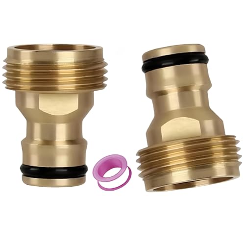 3 4 Gartenschlauch Schnellverbinder Außengewinde Gartenschlauch Wasserhahn Messing 3 4 BSP Schlauchanschluss passend für Gewindehahn Garten Spritzpistole.