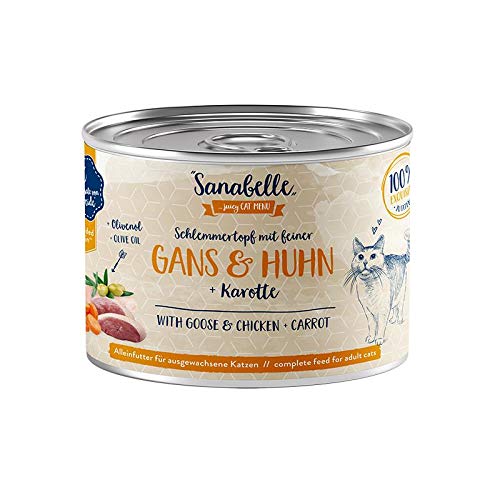 Sanabelle mit Gans Huhn 6 x 180g Katzenfutter nass