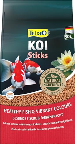 Tetra Pond Koi Sticks - Koi-Futter für farbenprächtige Fische und eine verbesserte Wasserqualität 50 L Sack