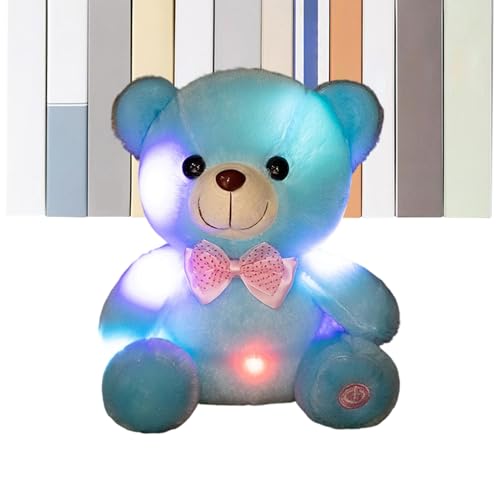 G n rique Leuchtendes Plüschtier Zimmerdekoration weich niedlich glänzend Kuscheltier mit LED-Nachtlicht für Schlafzimmer Sofa Mädchen Erwachsene Weihnachten Valentinstag