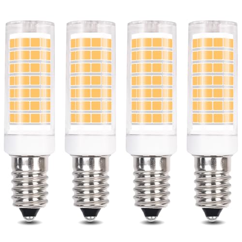 Zyrvolux E14 LED Lampe 6W Ersatz 60W Halogenlampe Warmweiß 3000K E14 Glühbirne LED Birne AC220V-240V für Kühlschrank Extraktor Tischlampen Deckenlampen 4er-Set
