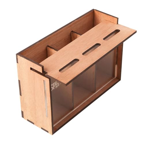 Holzmünze Einsparbank   Geteilte Geldbox mit Abschnitten abnehmbare obere Schweinefächer Fach Bank getrennter Münzbehälter Sparbox mit abnehmbaren Trennwänden für Kinder Erwachsene