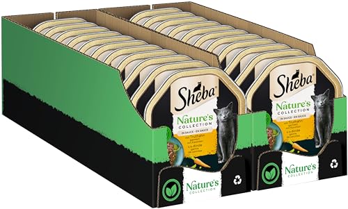 Sheba Nature s Collection in Sauce - Feinstes Katzennassfutter in der Schale - Truthahn - 22 x 85g