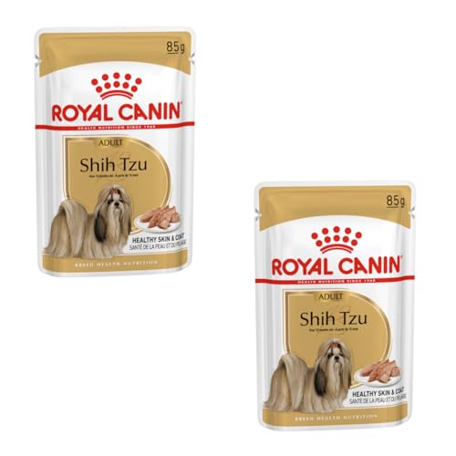 ROYAL CANIN Shih Tzu Adult Mousse Doppelpack 2 x 12 x 85 g Nassfutter für ausgewachsene Shih Tzus Zur Unterstützung des Fells und der Verdauung Für Hunde ab dem 10. Lebensmonat