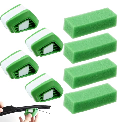 Scheibenwischer Schneider Scheibenwischer Abzieher und Scheibenwischer Nachschneider 4 Stück Set mit Reinigungsschwämmen Für Auto Scheibenwischer und Wischerblätter Einfache Handhabung Zu Hause