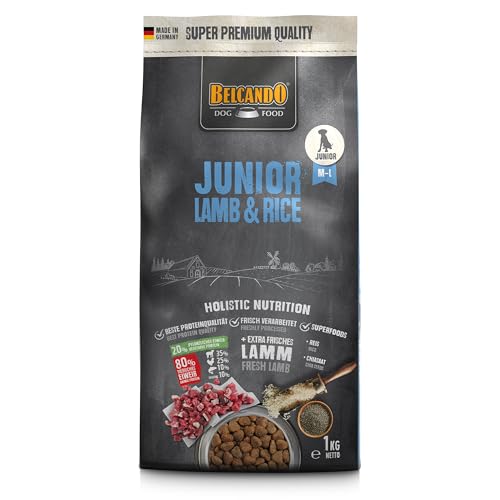 Belcando Junior Lamb Rice Hundefutter Trockenfutter für empfindliche Junghunde Alleinfuttermittel für Junghunde ab 4 Monaten 1 kg neu
