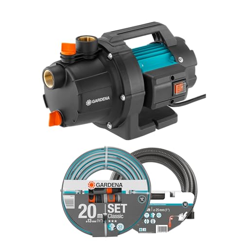 Gardena 09011-47 Gartenpumpen-Set 3000 5 bis zu 3.000 l h mit schlauchset