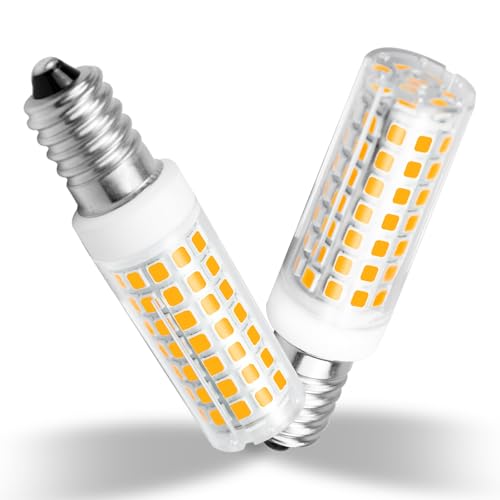 TZHILAN E14 Led Warmweiss Lampen Ersatz 75W Halogenlampe 7W leuchtmittel e14 Hohe Helligkeit Kleine Birne Nicht Dimmbar AC 230V 2er Pack