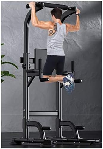 Power Tower höhenverstellbare Klimmzug- und Dip-Station multifunktionaler Heim-Fitness-Übungsturm Dip-Ständer professionelles Krafttraining Fitnessgeräte unterstützt bis zu 400 kg