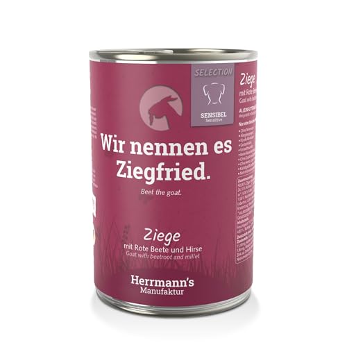 Herrmanns Hundefutter Ziege mit Rote Beete und Hirse 400 g