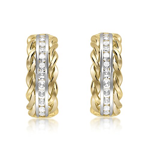  Band Twist Half Bicolor Zirkonia transparent Rundschliff   2.59.0441
