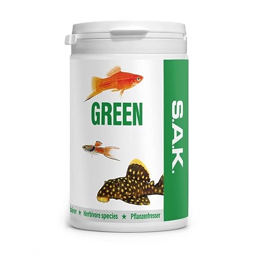 SAK Fischfutter Green Granulat Größe 2 Zierfischfutter Alleinfutter Granulatfutter 300 ml Dose
