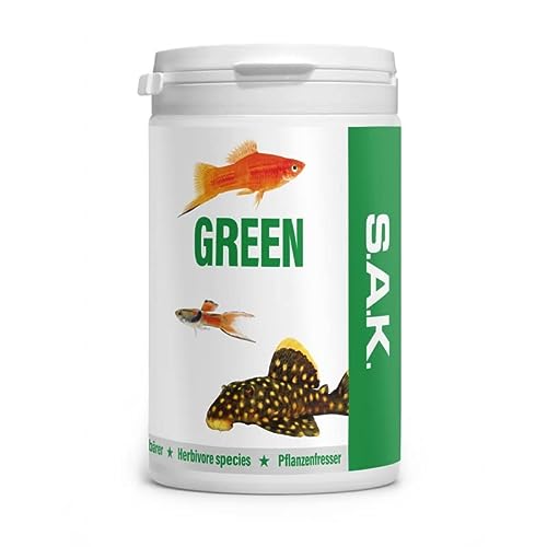SAK Fischfutter Green Granulat Größe 3 Zierfischfutter Alleinfutter Granulatfutter 300 ml Dose