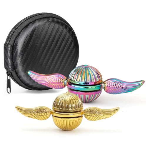 2 STK Fidget Spinner Metall Spielzeug Fidget Spinner Kinder Hand Spinner Stress Spielzeug Stress Relief Adhs Spielzeug Erwachsene Geschenk für Büro Studenten Gestresste Menschen.