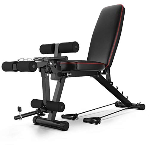 Multifunktions-Hantelbank verstellbar faltbar Krafttrainingsgerät für Bankdrücken faltbare Flach- Schräg- Neigungs-FID-Bank für Heim-Fitnessstudio-Übungen