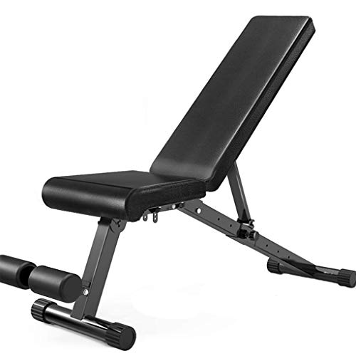 Multifunktionaler Fitnessstuhl Haushalts-Hantelbank klappbarer Sit-up-Stuhl Indoor-Fitnessgeräte mit einem Gewicht von 300 kg schwarz 122 x 43 x 120 cm