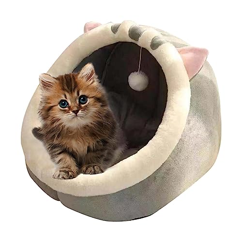 KatzenhÃ¤user FÃ¼r Indoor Katzen 2-in-1 Katze FÃ¼r Hauskatzen KatzenhÃ¶hle Katzenbett Flauschig Katzenhaus HÃ¶hle Dekorative HaustierhÃ¶hle Mit HÃ¤ngespielzeug Und Wattepad