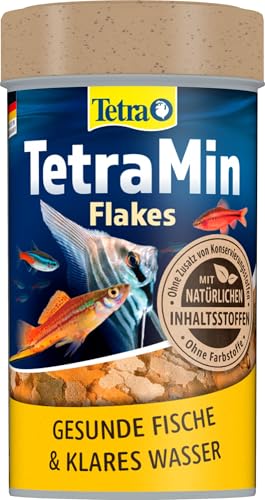 TetraMin Flakes - Fischfutter in Flockenform für alle Zierfische ausgewogene Mischung für gesunde Fische und klares Wasser 100 ml Dose