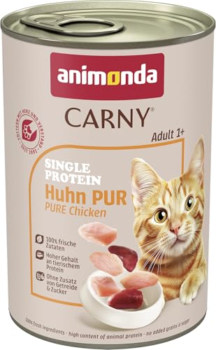  Carny Adult Single Protein Huhn pur 6x 400g Katzennassfutter nur einer Proteinquelle für ausgewachsene Getreide Zucker