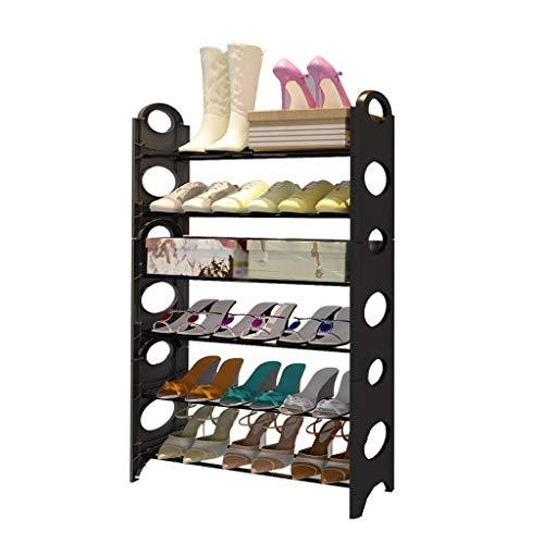 GHCXY Schuhständer Organizer Abnehmbare Schlafzimmer Schlafzimmer Kinder Edelstahl-Regal-Schuhregal High Heels Schuhkabinett Sammeln Sie Sonnenkarten Lagerständer-Regal 6 Tier. Mittel
