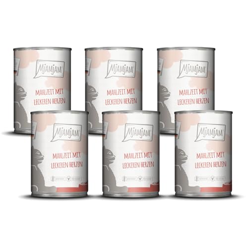 MjAMjAM   Premium Nassfutter für Katzen   Mahlzeit mit leckeren Herzen 6er Pack 6xg getreidefrei mit extra viel Fleisch