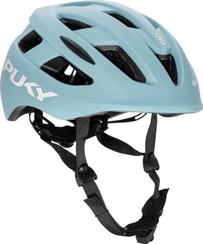 Set Puky Kinder Helm PH 8 PRO blue Tuch Blaubaer Fahrradhelm Maximaler Schutz Belüftung Leichtgewicht Sichtbarkeit durch Licht-Modul Ideal für Sicherheit und Komfort auf dem Fahrrad