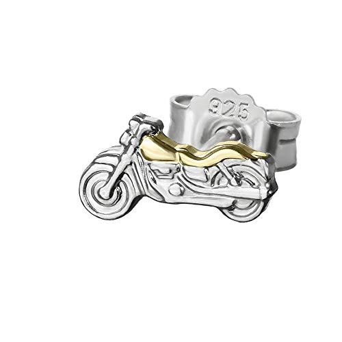 NKlaus Einzel Motorrad klein 925 Sterlingsilber 8 4mm Ohrring 4833
