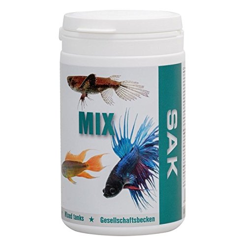 SAK Mix Granulat Größe 0 Fischfutter Salmler Barben Lebendgebärende Labyrinthfische Welse 300 ml Dose