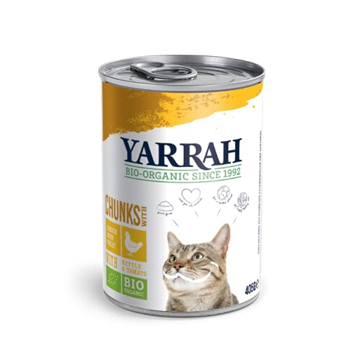 Yarrah Bröckchen Huhn 405g Bio Katzenfutter 6er Pack 6 x 405g