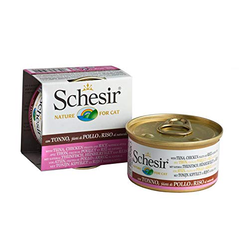 Schesir Natural Thunfisch Huhn mit Reis 24x 85g Katzenfutter