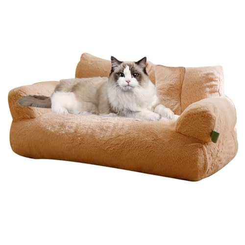 Porgeel Katzensofa 3 Szie Winter weiche Katze Couch gefüllt Nicht rutschfestes Katzenfleisch-Sofa-Bett abnehmbar waschbar absorbierbar.
