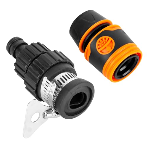 Wasserhahn Adapter Universal Schlauchanschluss Garden hose adapter Universal Wasserhahn Anschluss Set Schlauchverbinder-Satz für Wasserhähne mit 14-24 mm Durchmesser und Gartenschlauch Rohr Verbinder