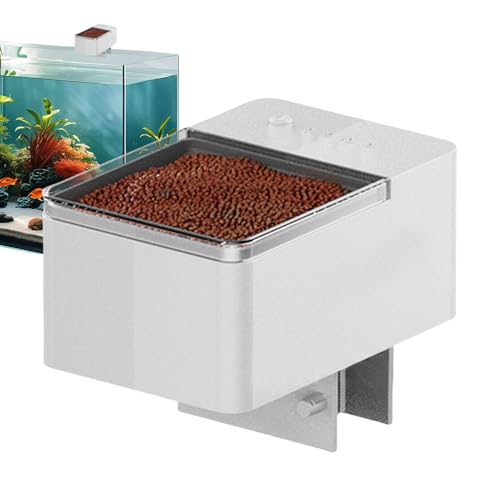 Automatischer Fischfuttermittel - Fischfutterautomatischer Spender Automatischer Ferienfutterspender Vielseitiges Präzisions -Fütterungsinstrument Mit Pulverpellets Kompatibilität Automatische Leb