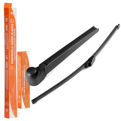 ISINEVER Heckscheibenwischer Set Kompatibel mit VW T5 Transporter Bus Multivan V 2003-2019 Hinten Wischerarm Scheibenwischer Arm Blatt Set 2er Set 340mm 310mm