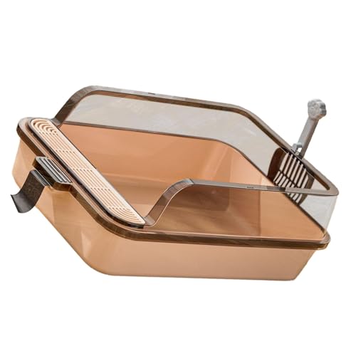 ZYMIADOU Katzentoilette für ältere Katzen kleine glatte Oberflächen nicht hart und sicher für Kätzchen einfache Reinigung abnehmbare Katzentoilette mit Deckel