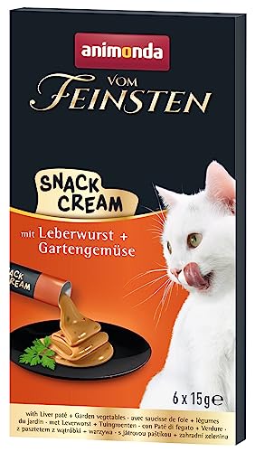 animonda Vom Feinsten Adult Snack-Cream mit Leberwurst Gartengemüse 6x15 g