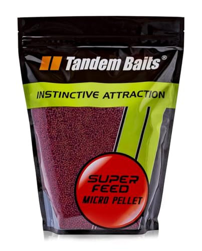 Tandem Baits Karpfen Futter Angelfutter Grundfutter Pellets Feeder SuperFeed Micro Pellet 2 mm 1 kg Cremige Erdbeere