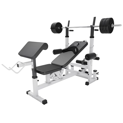  SPORTS Hantelbank Gewichten   170 cm Hantelstange 40 70 100kg Hantelset Beincurler Butterfly Dip station Curlpult   Trainingsbank Fitnessstation Kraftstation Langhantel