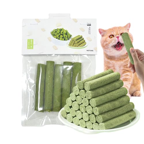 Generisch Katzengrasstäbe für Wohnungskatzen Katzengrasstäbe - Grass Treats Katzen-Beißstäbchen - Beißstäbchen-Snacks für Katzen Katzengrasstäbchen zur Haarballenentfernung