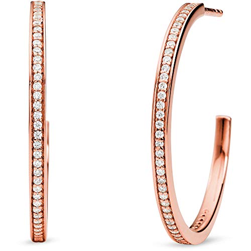 Michael Kors Ohrringe MKC1178AN791 Damen Creolen PREMIUM 925 Rose weiß Zirkonia
