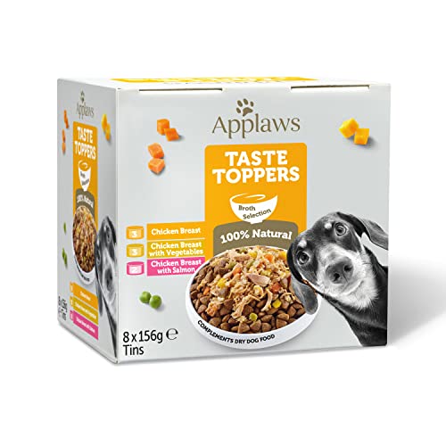 Applaws Premium Natürlich Nassfutter für Hunde Adult Chicken Selection in Brühe 8 x 156g Dose
