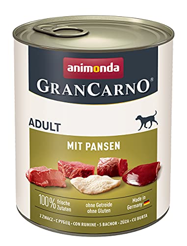 animonda Gran Carno Adult Hundefutter Nass Nassfutter für Erwachsene Hunde mit Pansen 6 x 800 g