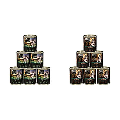 Dehner Wild Nature Hundefutter Adult Bergweide 6 x 400 g 2 4 kg Wild Nature Hundefutter Adult Unterholz 6 x 400 g 2 4 kg