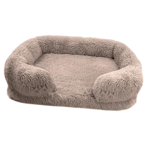 Sofa Mit Nackenrolle Für Haustiere Waschbare Haustiercores Flauschiges Katzenbett Rutschfestes Beruhigendes Katzennest Perfekt Für Hunde Welpen Katzen Lounge Zimmer Und Rutschfeste Unterseite