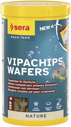  Vipachips Wafers 1.000 380g Hauptfutter 4% Insektenmehl Schnell sinkende Chips für bodenfressende Fische Ohne Farb  Konservierungsstoffe Ressourcenschon. naturnahe Ernährung