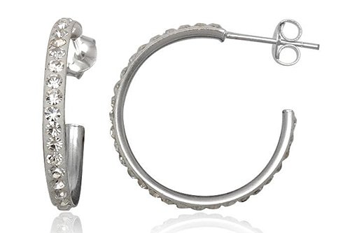 EYS Glitzer 925 Sterling Silber 21 mm weiß einreihig im Etui