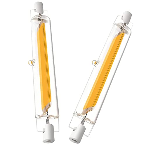  78mm Dimmbar Lampen 10W 78mm Glühbirne Ersatz für 100W Halogenstäbe Warmweiß 2700K 1000LM Röhre für Deckenfluter Leselampen 360 Abstrahlwinkel 230V 2er Pack