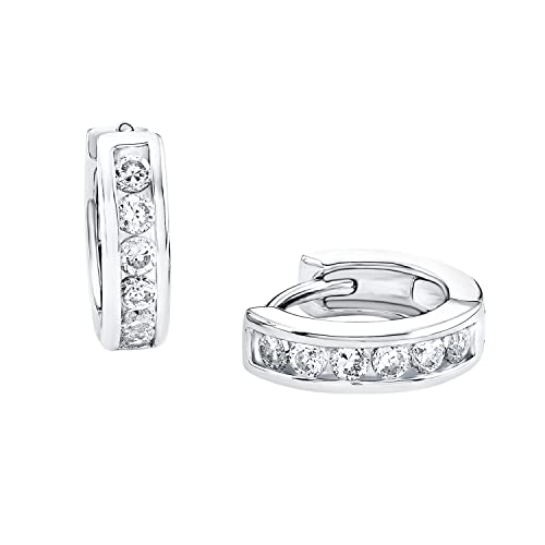 s.Oliver Creolen 925 Sterling Silber Mädchen Kinder Ohrschmuck mit Zirkonia synth. 1 2 cm Silber Kommt in Schmuck Geschenk Box 9060498